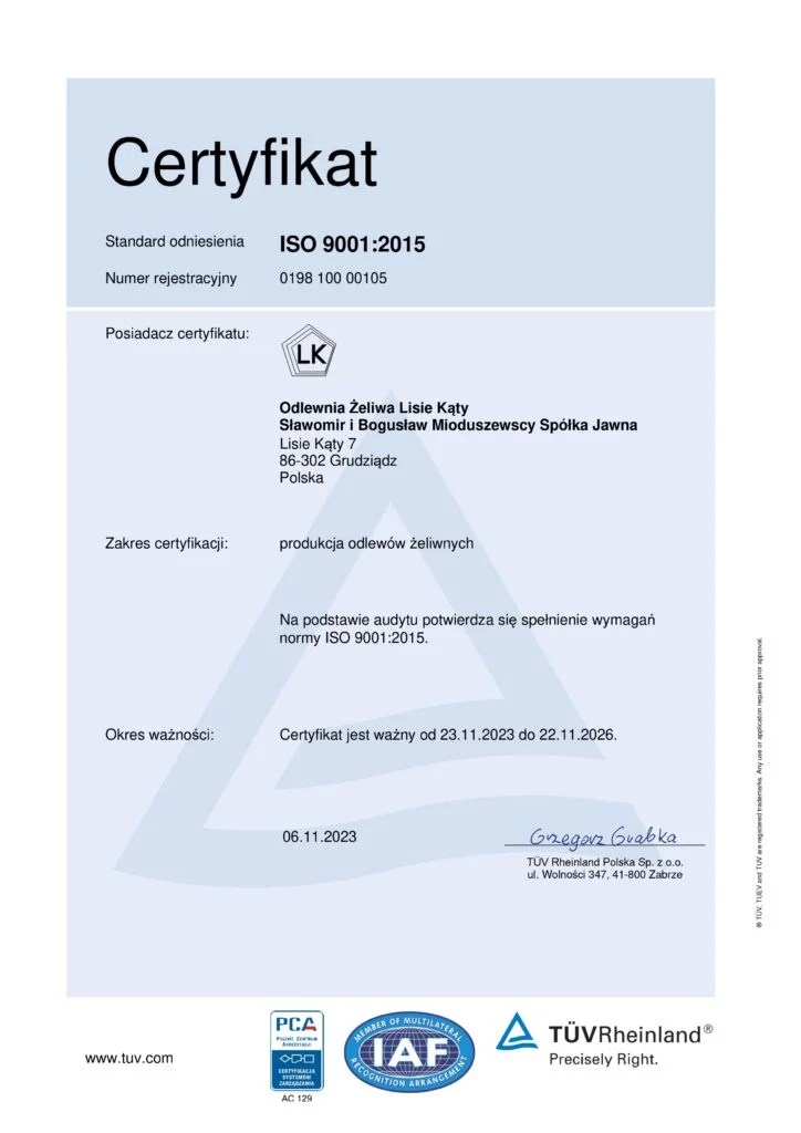 ISO 9001:2015 – system zarządzania jakością